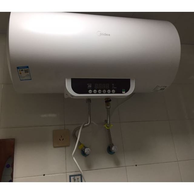 美的(midea)60l无线遥控式电热水器f60-21wb1(e)(遥控)双管加热 一级