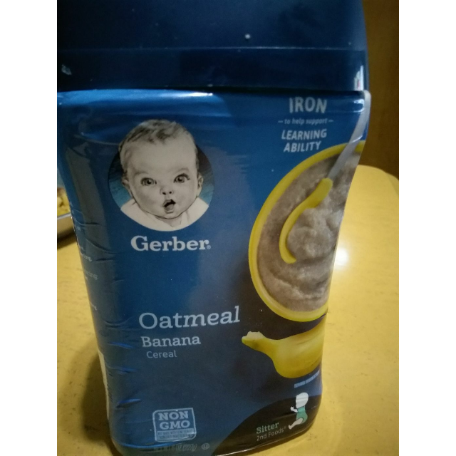嘉宝gerber香蕉燕麦米粉2段227g罐装品牌直采原装进口