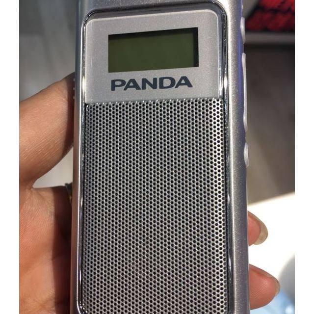 panda6200银色小型立体声充电插卡听戏收音机迷你便携老人袖珍随身