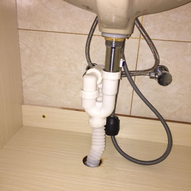 排水管面盆下水管带密封圈水池下水管出水管卫浴配件白色u型下水管