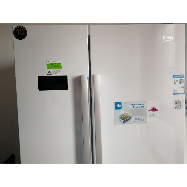 倍科bekogn163120wi581升冰箱对开门冰箱变频双开门电冰箱风冷无霜