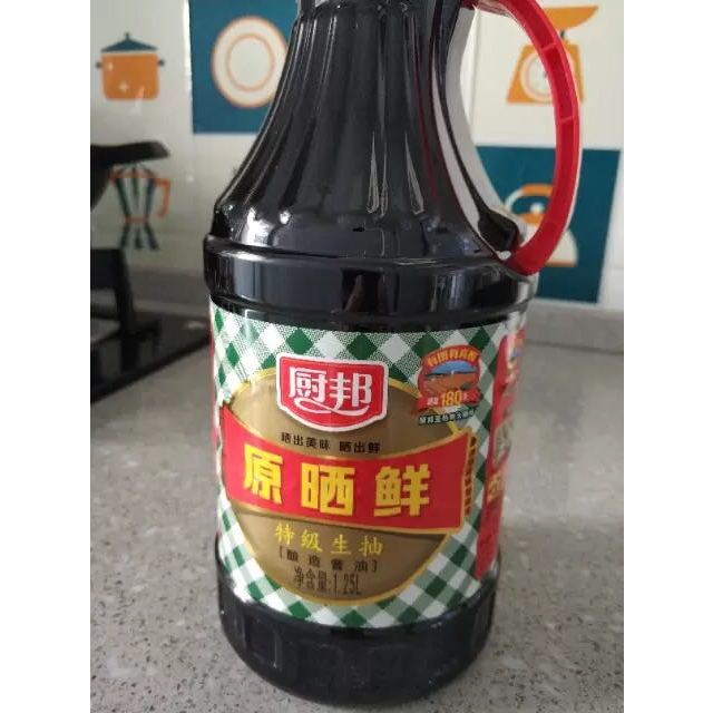厨邦原晒鲜820ml瓶装调味品酱油生抽生抽晒足180天味道鲜美