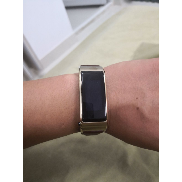 b5运动手环智能手环蓝牙耳机心率检测彩屏触控压力监测商务版摩卡棕