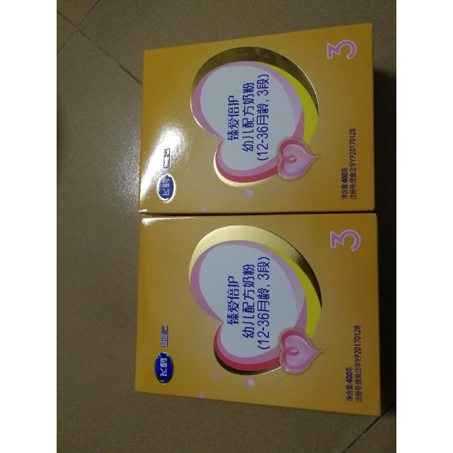 飞鹤firmus超级飞帆臻爱倍护幼儿配方奶粉3段400克盒装1236个月适用