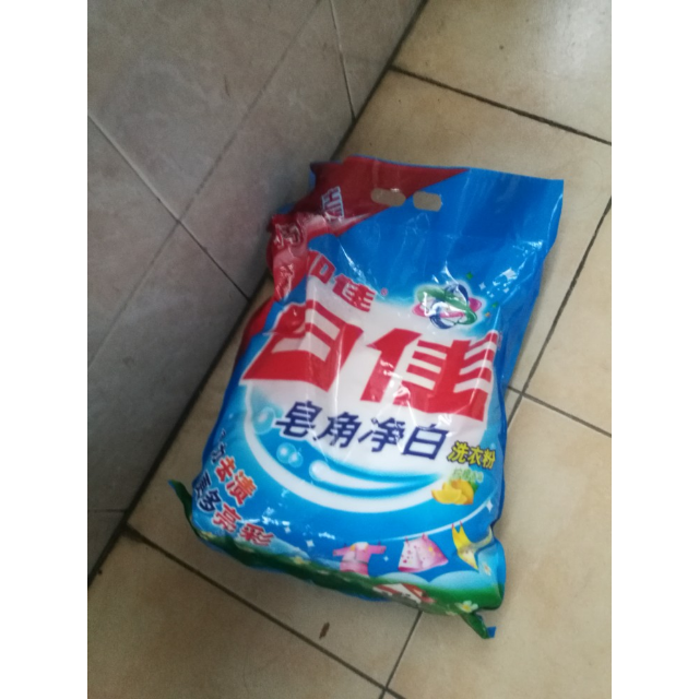 白佳皂角净白洗衣粉3kg家用特惠装强力去渍十项全能加佳出品
