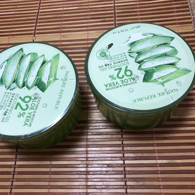 2盒装naturerepublic自然乐园92芦荟胶保湿补水各种肤质300ml2韩国