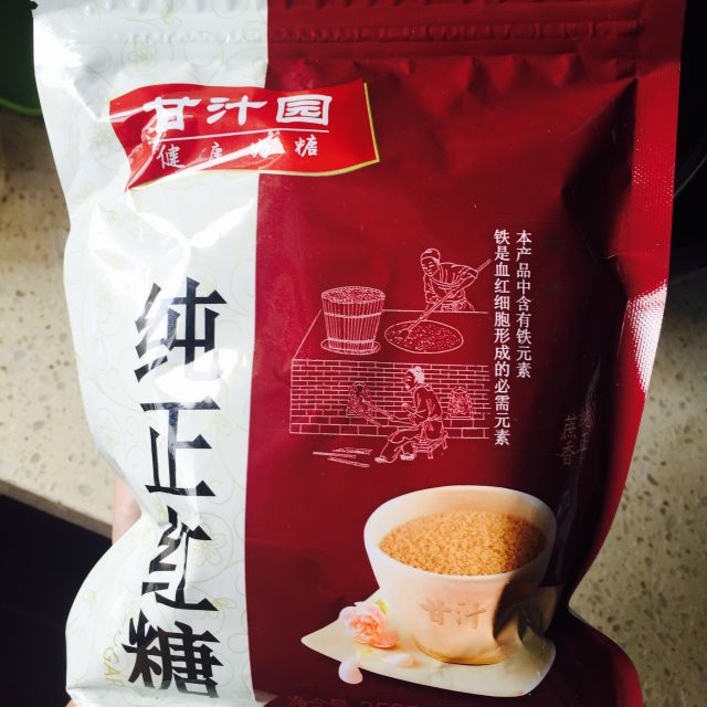 甘汁园纯正红糖350g甘蔗熬制老红糖粉袋装女生土红糖冲饮经期生理调理