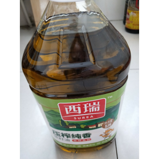 西瑞surea压榨纯香菜籽油5l500ml桶瓶装非转基因食用油物理压榨放心