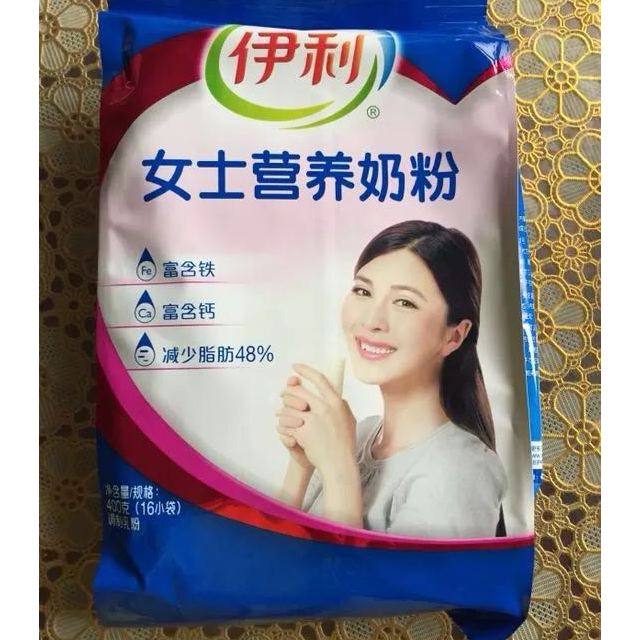 伊利女士高铁高钙奶粉400g袋装成人奶粉