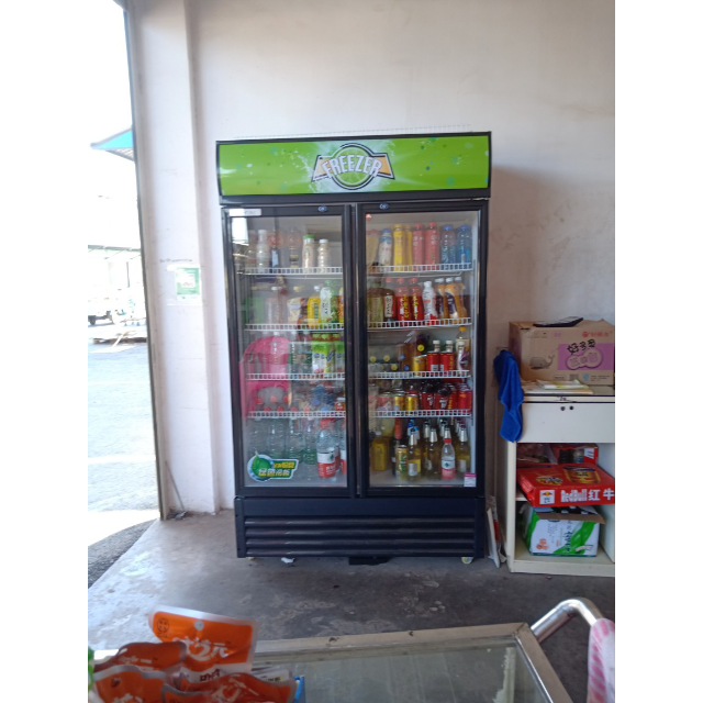 680l超市便利店双门展示柜冷藏保鲜立式冰柜三门商用冰箱饮料超市冰柜