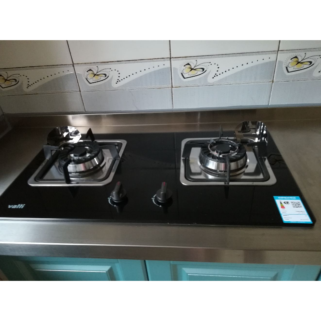 华帝vattii10034b燃气灶41kw精控大火力一级能效钢化玻璃双眼灶台嵌