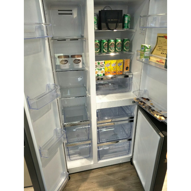 扎努西伊莱克斯冰箱zse4082yga408升t型多门冰箱风冷变频电脑控温二级