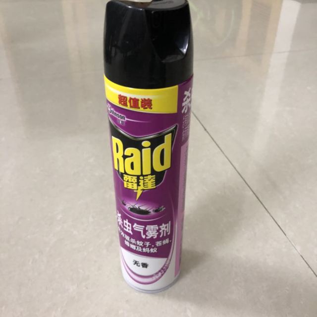 雷达raid杀虫气雾剂无香型600ml装1瓶家用杀虫剂喷雾苍蝇蟑螂蚂蚁常见