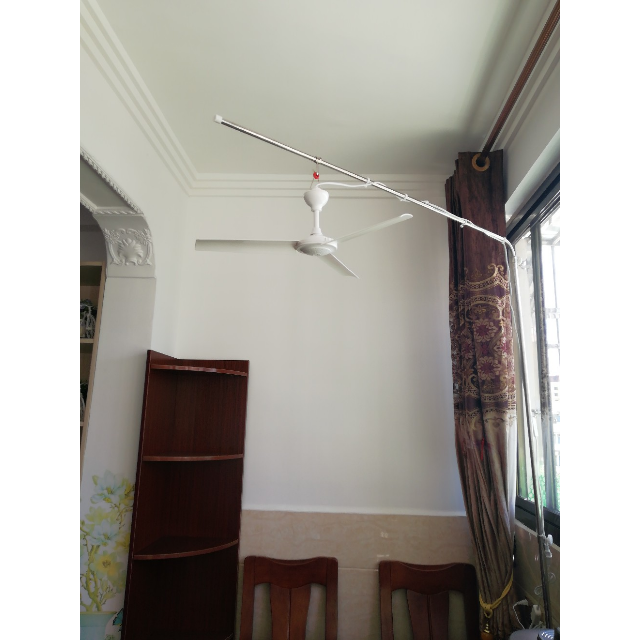 不锈钢微风吊扇支架落地式小吊扇挂架加粗加长家用床上蚊帐固定架60