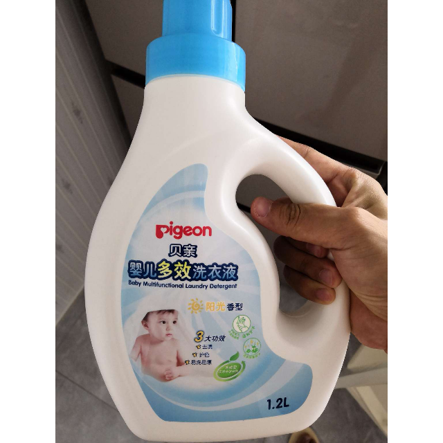 贝亲pigeon婴儿多效洗衣液阳光香型12lma55