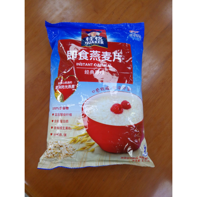 桂格qukaer即食燕麦片1000克超值袋装新旧包装交替发货