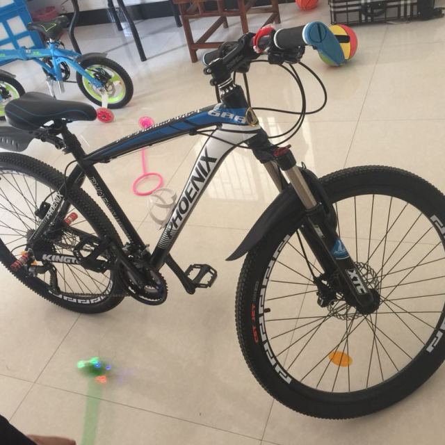 凤凰山地自行车 禧玛诺m370油压碟刹27速 26寸铝合金自行车变速越野双