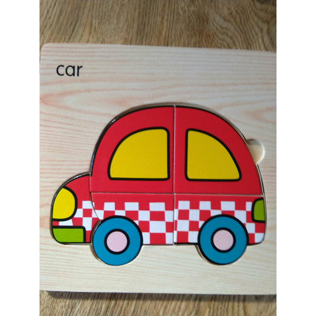 8张交通工具拼图 宝宝幼儿童积木 木质拼图 儿童拼插玩具0-2-3-4岁