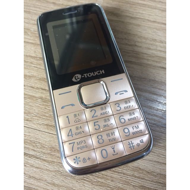 ktouch天语q1金色移动联通2g直板按键双卡双待老人手机学生备用功能机