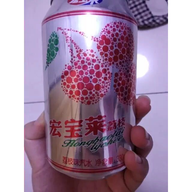 宏宝莱碳酸饮料荔枝味荔枝汽水330ml24听整箱