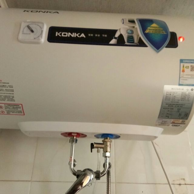 康佳konkakx01白色電熱水器40升儲水式電熱水器圓桶家用速熱恆溫節能