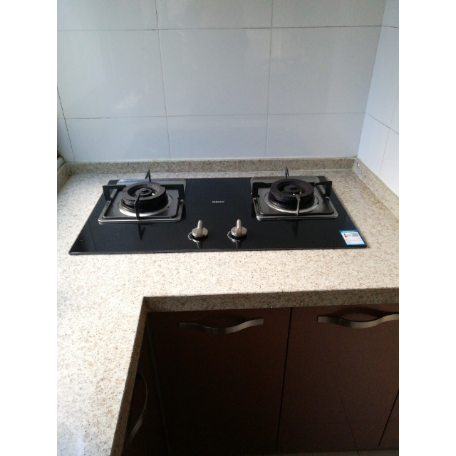 老板robam燃气灶jzt33b7天然气4kw大火力黑晶防爆钢化玻璃面板台嵌