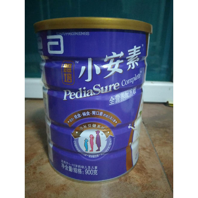 雅培(abbott)小安素全营养配方奶粉香草味(1-10岁)900克(新加坡原装