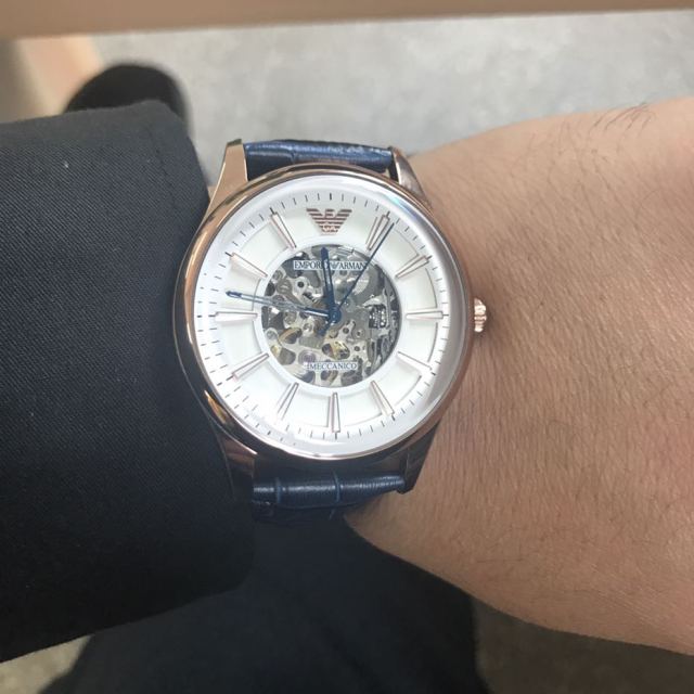 阿玛尼emporioarmaniar1945手表机械表男士表全自动机械镂空时尚商务