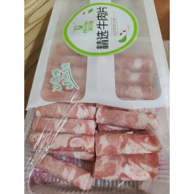 科尔沁速冻牛肉精选牛肉片肥牛卷国产内蒙古牛肉袋装可炒可涮380g