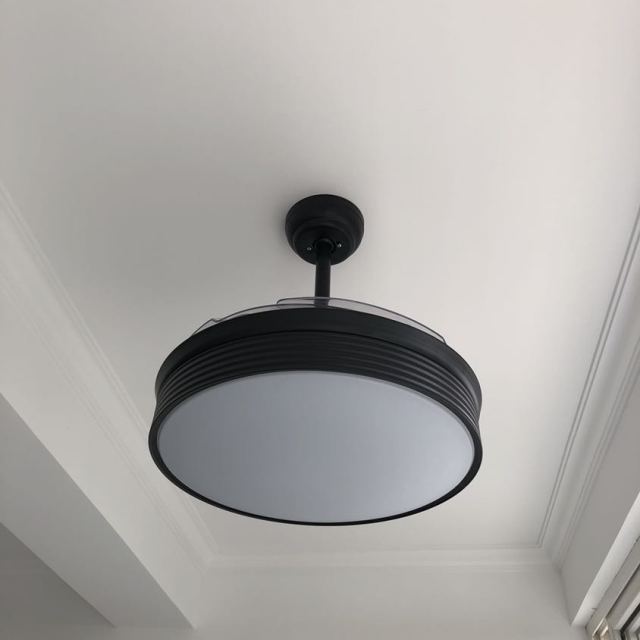 grevol隐形吊扇灯客厅灯带风扇灯创意个性简约现代饭厅餐厅吊灯智能