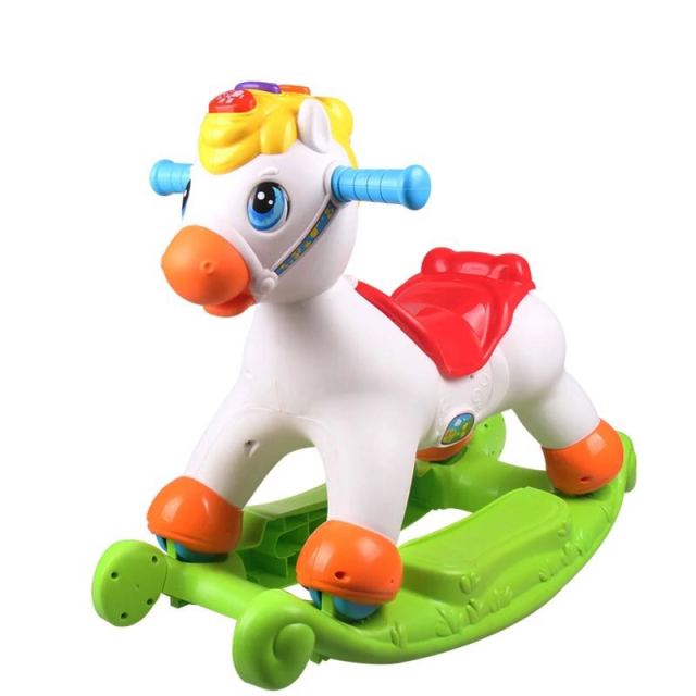 汇乐玩具(huile toys)快乐摇马 987 儿童音乐小木马摇摇马/滑行车摇摇