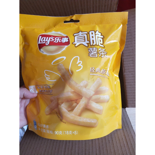 > 乐事(lays) 真脆薯条 经典原味 90g袋装(休闲零食)商品评价 > 比