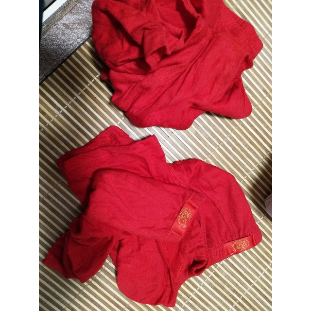 > 浪莎 男士内裤 男平角裤 本命年纯棉男士内裤红色裤衩大红裤头男四