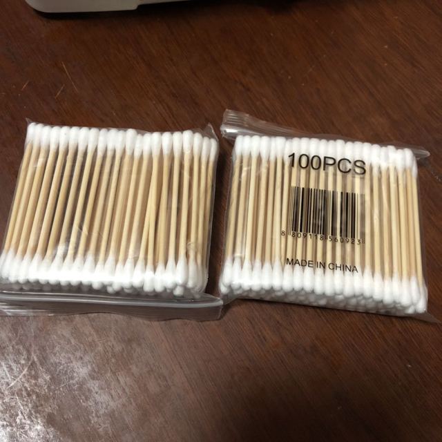 【5包共500根】掏耳朵棉签木棒棉棒双头棉花棒卸妆棉签棒化妆棉签一次