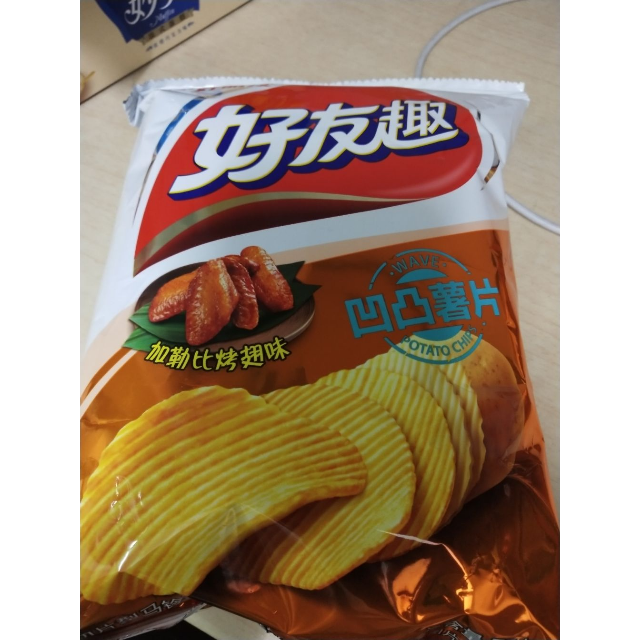 好丽友orion薯片好友趣加勒比烤翅味75g15g袋休闲零食新老包装交替