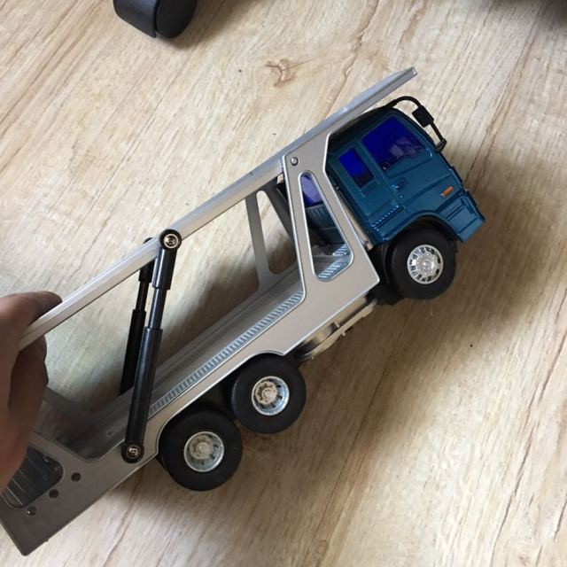 力利工程车惯性车小型轿运车双层拖车运输车儿童惯性玩具车模型
