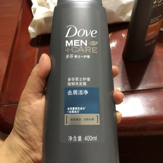 多芬dove洗发水男士护理强韧洗发露去屑洁净400ml联合利华
