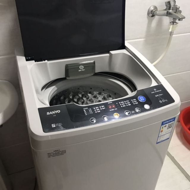 三洋(sanyo)v9 9公斤 原厂电机 dd直驱变频 wifi智能 波轮洗衣机 (亮