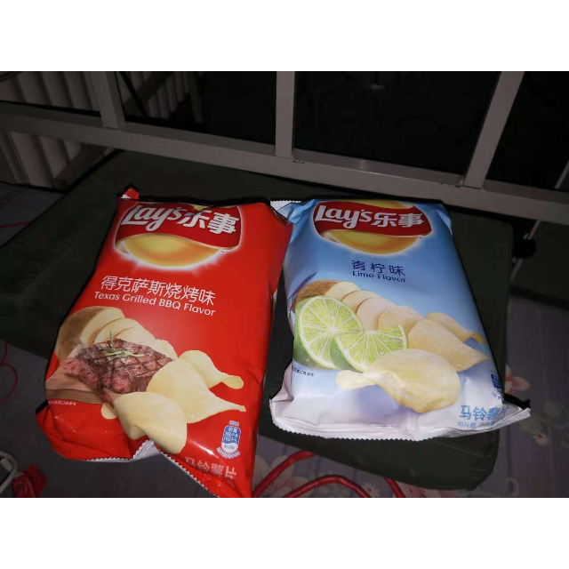 乐事得克萨斯烧烤味薯片75克袋零食下午茶