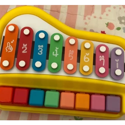 宝丽/baoli 敲敲琴八音阶小琴儿童敲打乐器音乐玩具益智玩具1-2岁