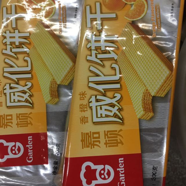 嘉顿威化饼干香橙味200g袋