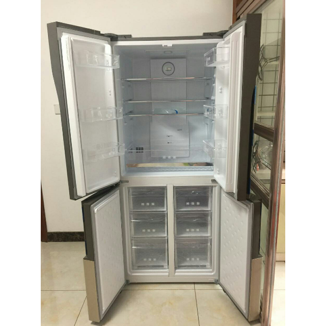 美菱melingbcd446wp9c十字对开门多门四开门变频风冷无霜冰箱家用电