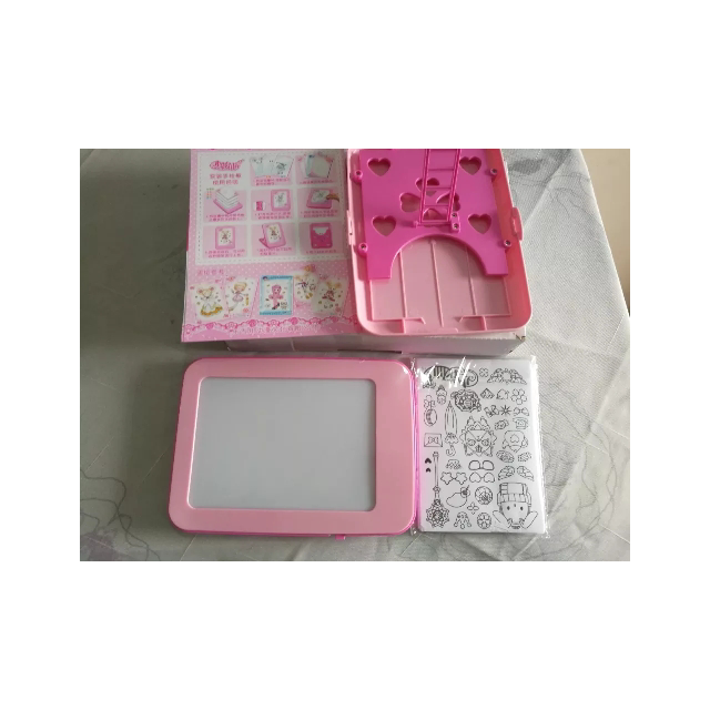 乐吉儿儿童玩具画板画笔益智diy手绘女孩玩具魔法手绘板a5