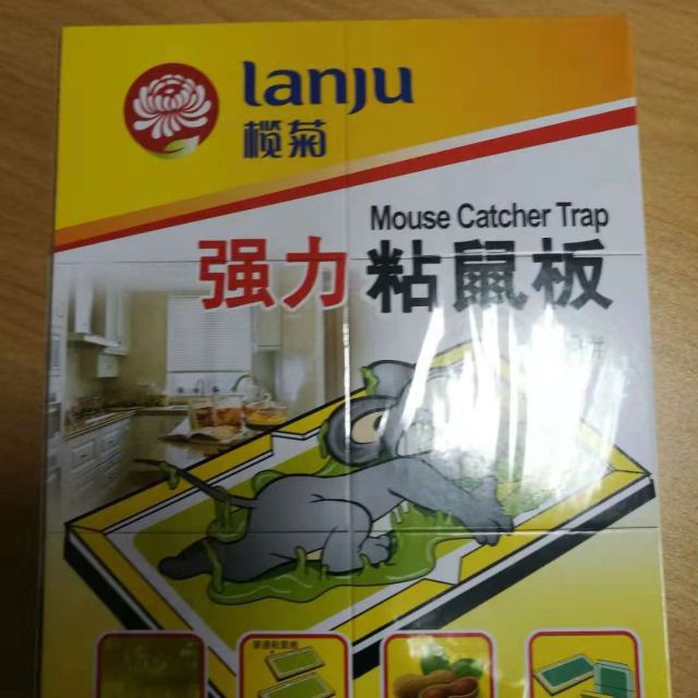 榄菊 粘鼠板老鼠贴 灭鼠板捕鼠器 老鼠夹物理捕捉吱吱板 5板装 强力