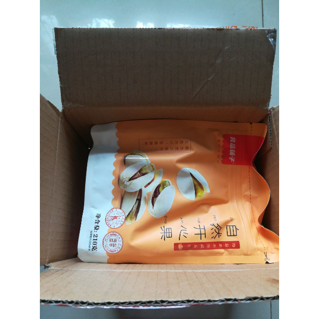 > 良品铺子自然开心果210g*1袋 坚果零食无漂白原味干果休闲炒货 办公