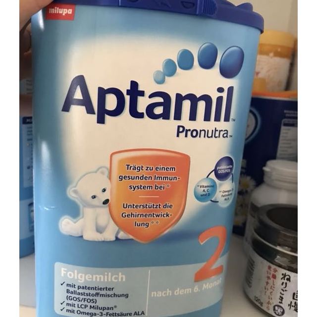 > aptamil德国爱他美婴幼儿配方奶粉2段6-12个月800g德国原装进口商品