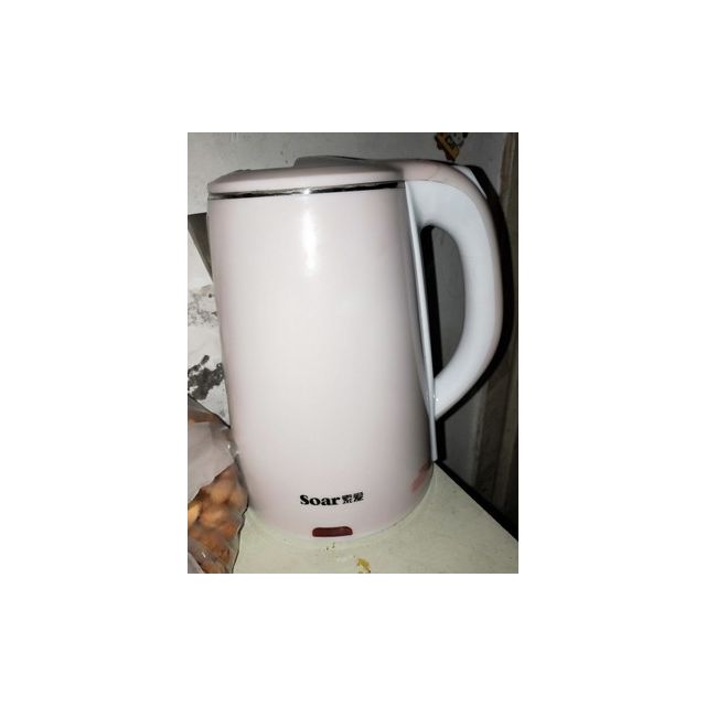 soar/索爱 a304电热水壶304食品级不锈钢家用自动断电大容量电壶双层