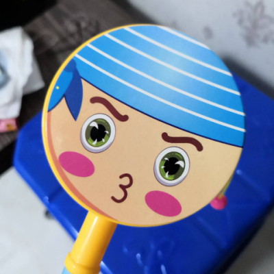 儿童玩具多款表情卡通双面手摇铃趣味拨浪鼓 婴儿早教玩具 款式随机