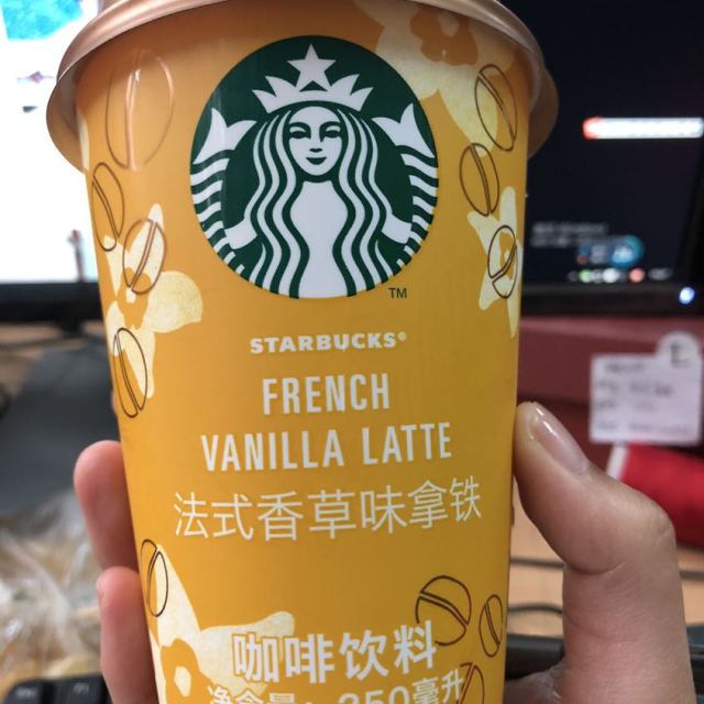 星巴克法式香草味拿铁咖啡饮料250ml