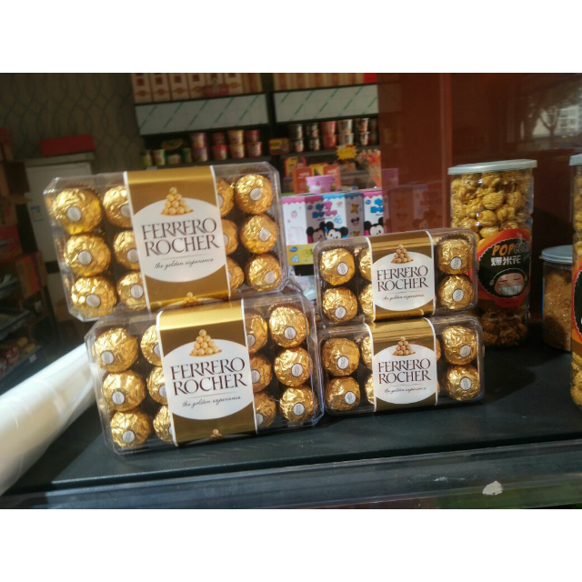 費列羅ferrerorocher巧克力榛果威化巧克力禮盒30粒375g婚慶禮盒喜糖